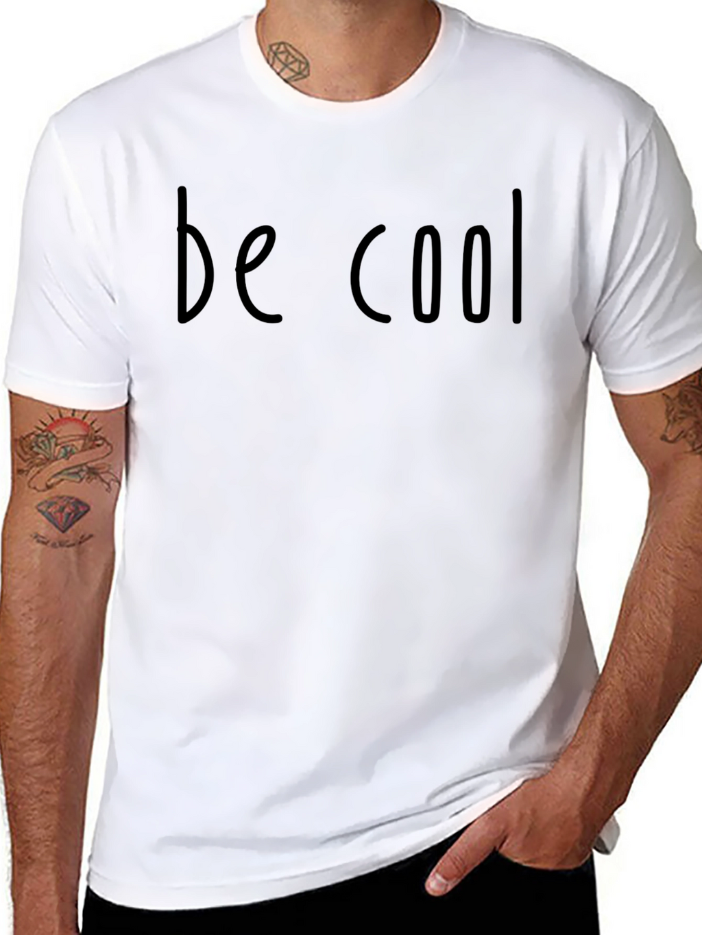 Be Cool Graphic Tee - Casual Black T-Shirt