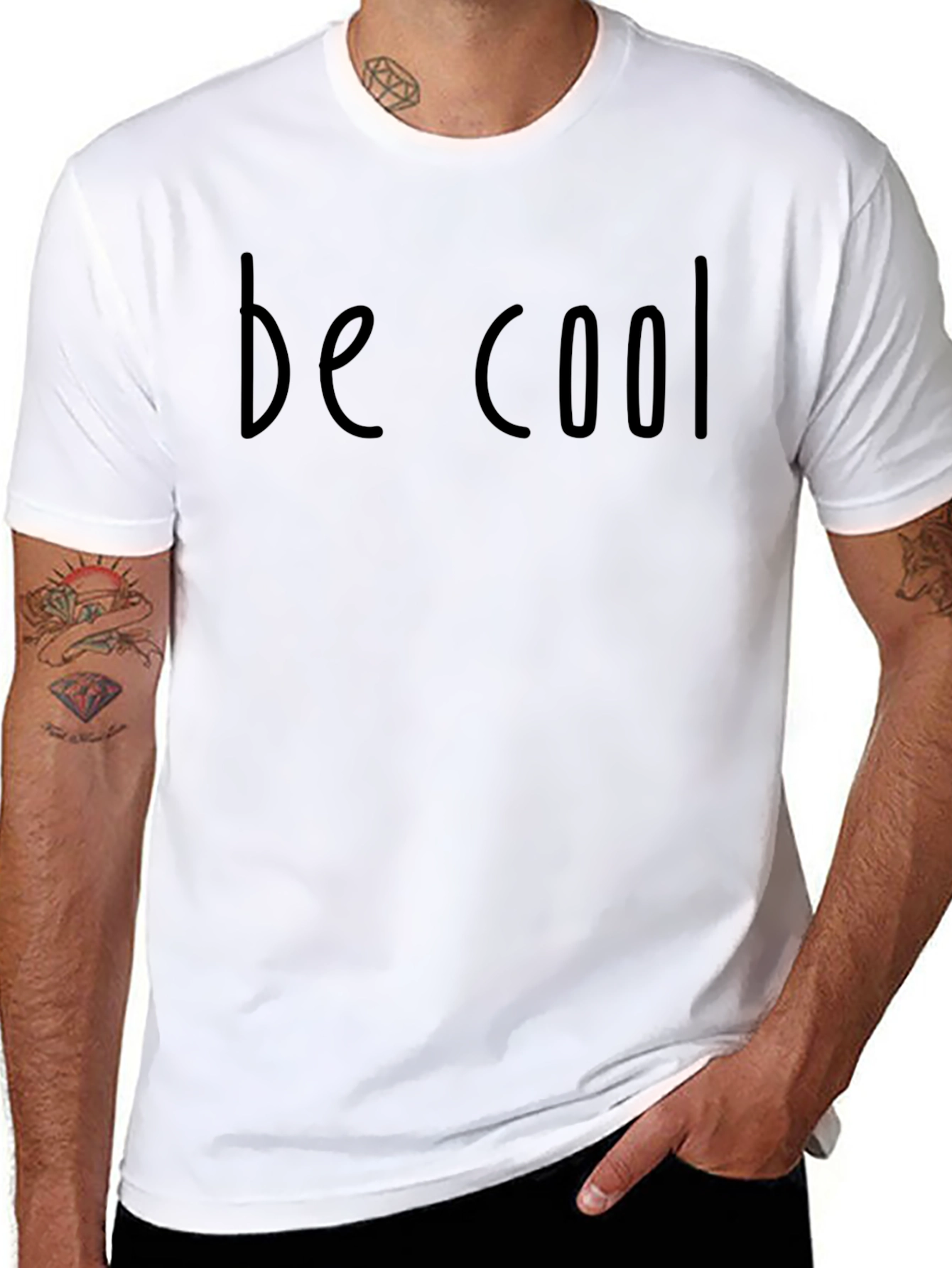 Be Cool Graphic Tee - Casual Black T-Shirt