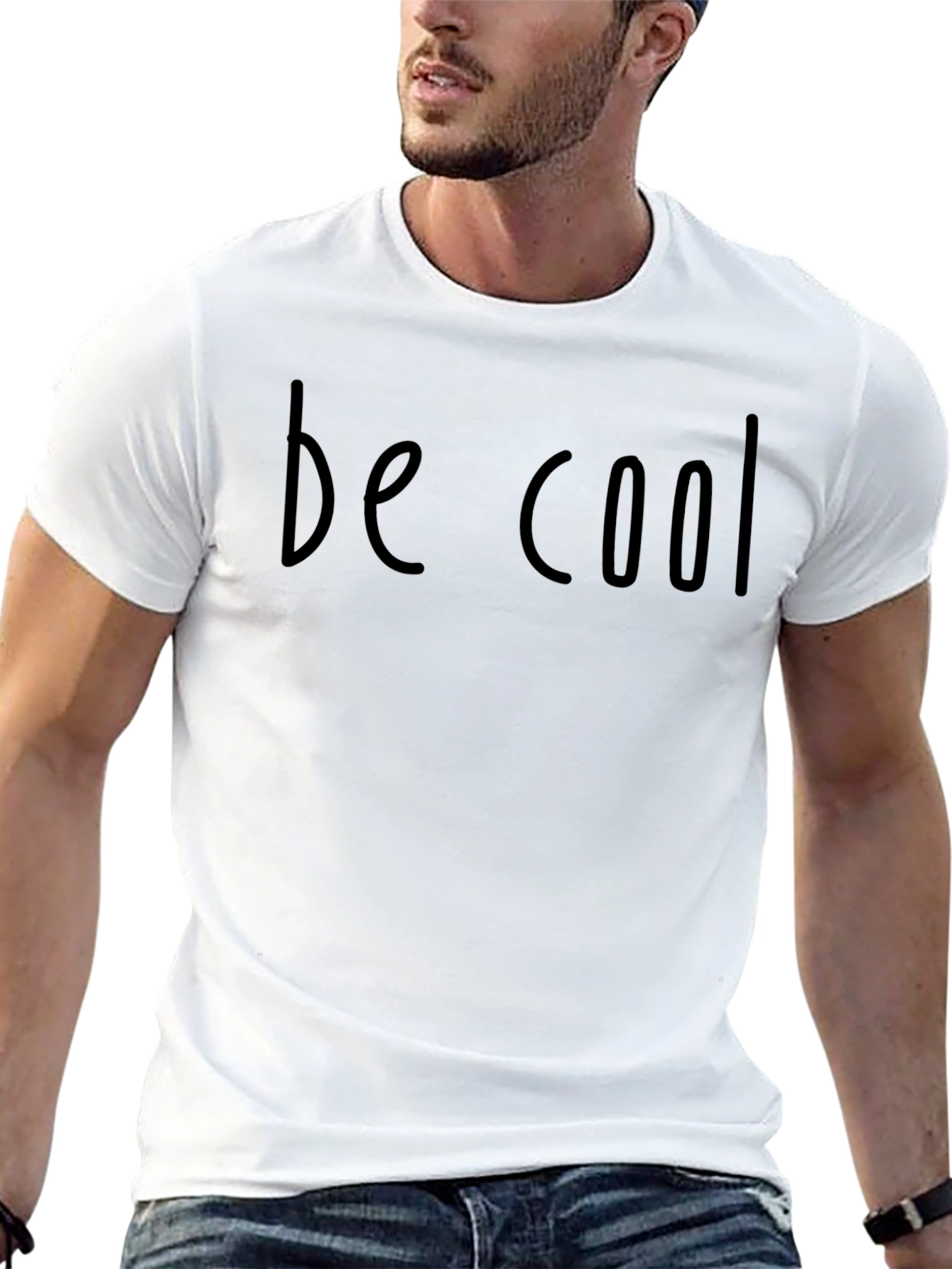 Be Cool Graphic Tee - Casual Black T-Shirt