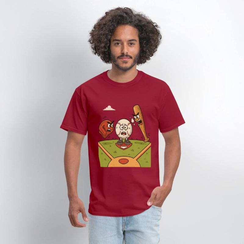 Funny Baseball Cartoon T shirt