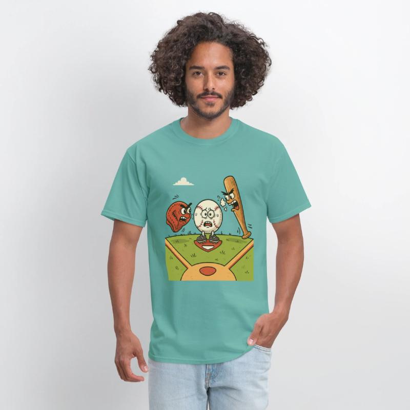 Funny Baseball Cartoon T shirt