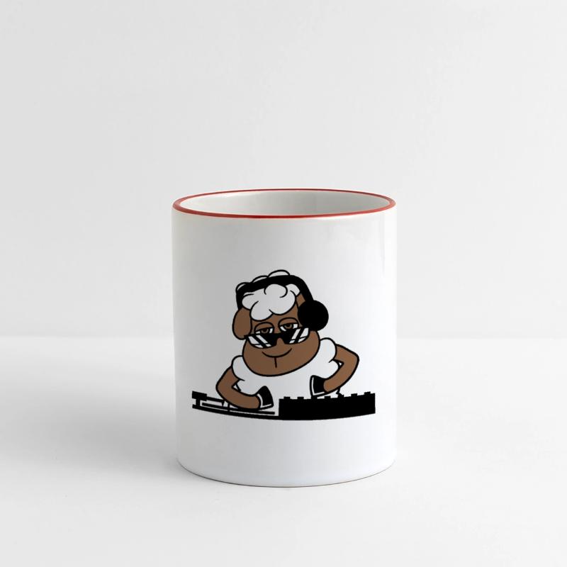 Funny Cool DJ Sheep Animal Mixing Music Party Club