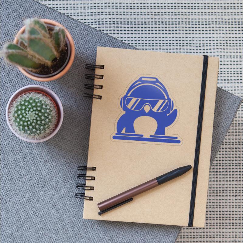 Funny DJ Penguin Sunglass Mixing Music Party Club