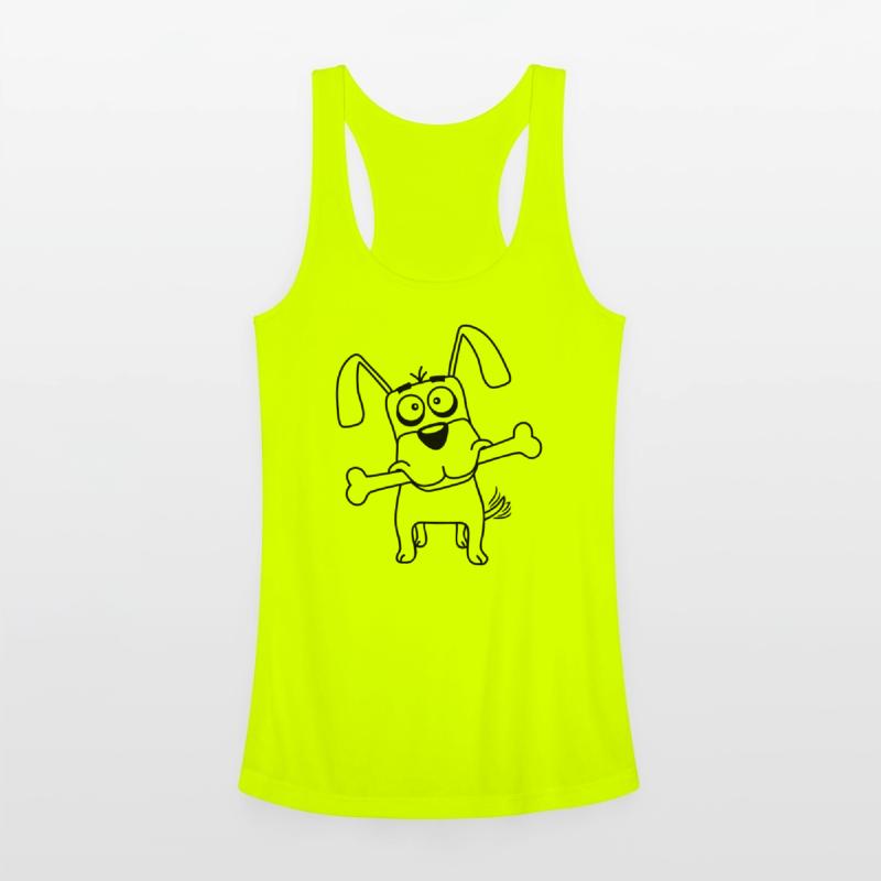 Funny Dog Big Bone Mouth Hunger Cool Cartoon Comic