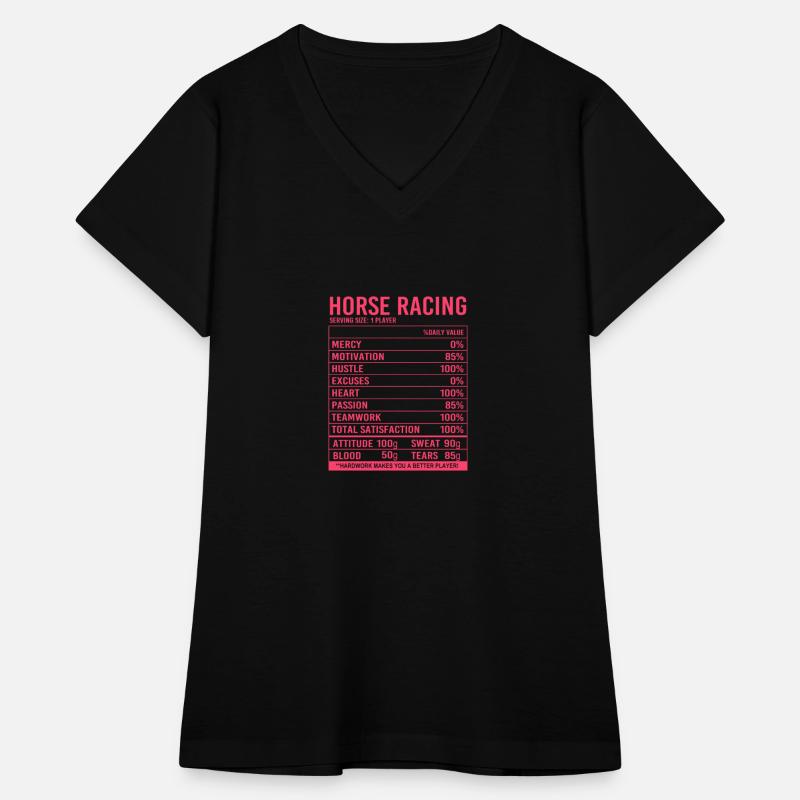 Funny Equestrian Horse Racing Nutritional Facts