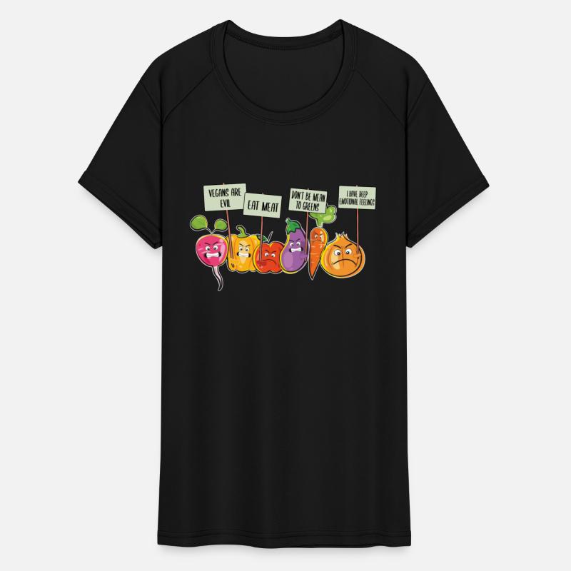 Funny Fruit Vegetables Protesting Against Vegans