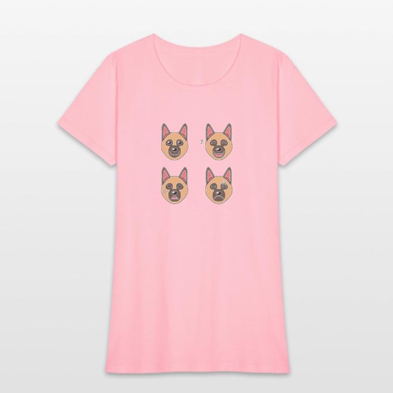 Funny German Shepherd Dog Cartoon Faces