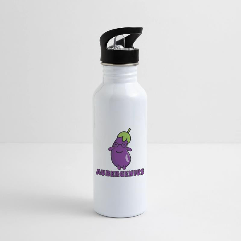 Funny purple eggplant aubergine genius