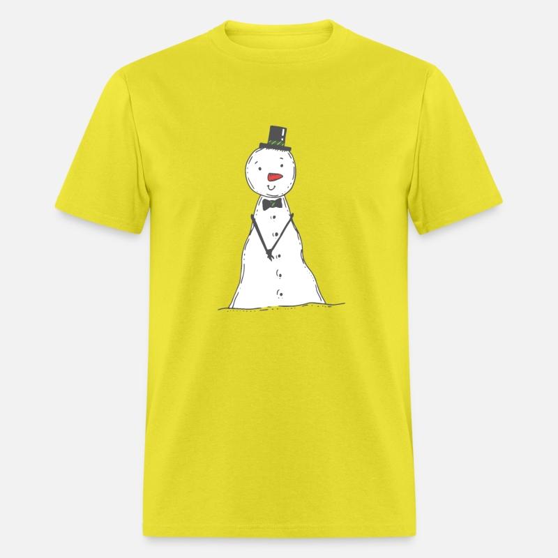 funny snowman with mustache and carrot