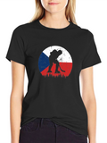 Czech Hockey T-Shirt - Unique Flag Design