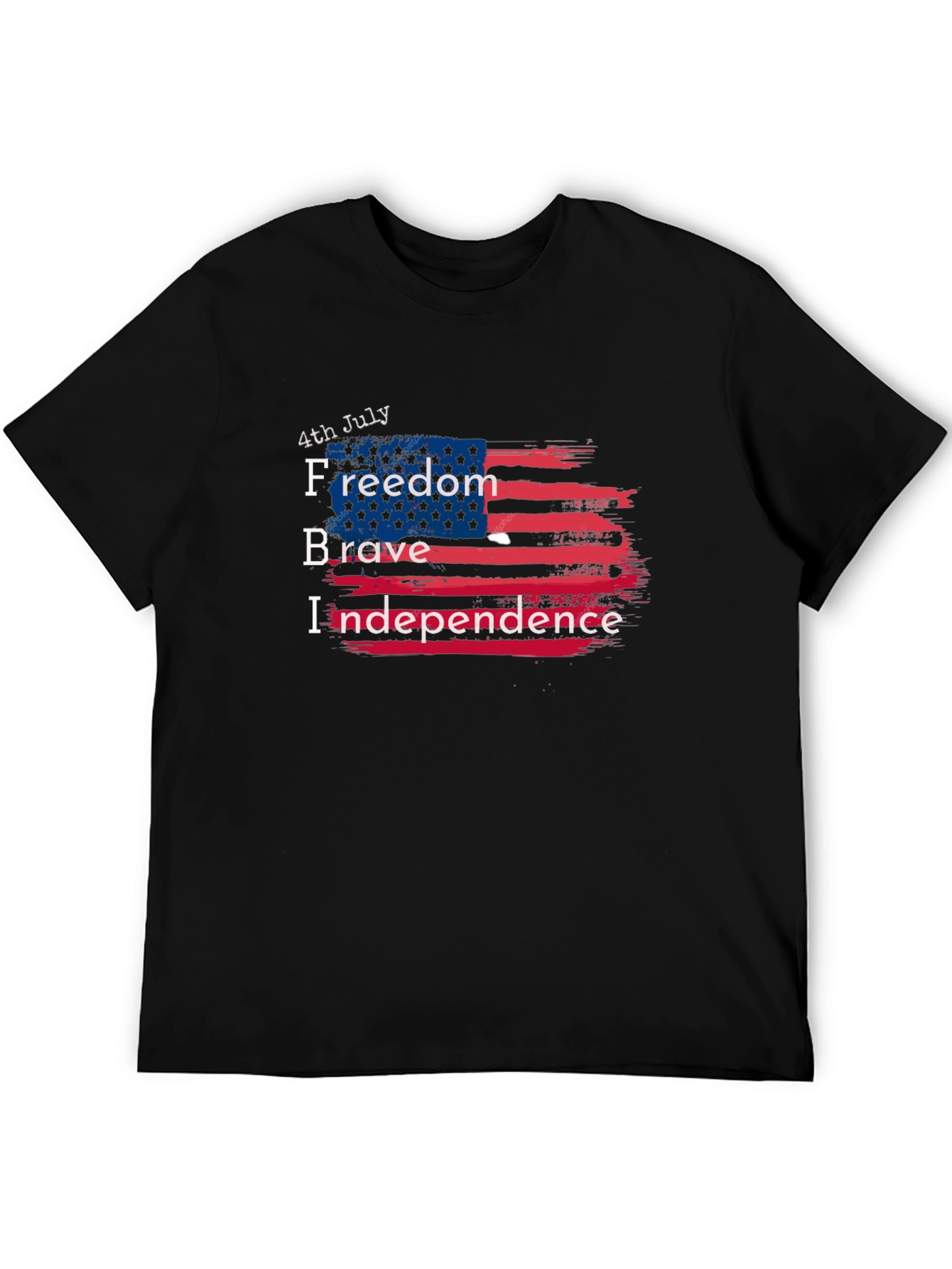 Patriotic 4th July T-Shirt: Freedom Brave Independence Design