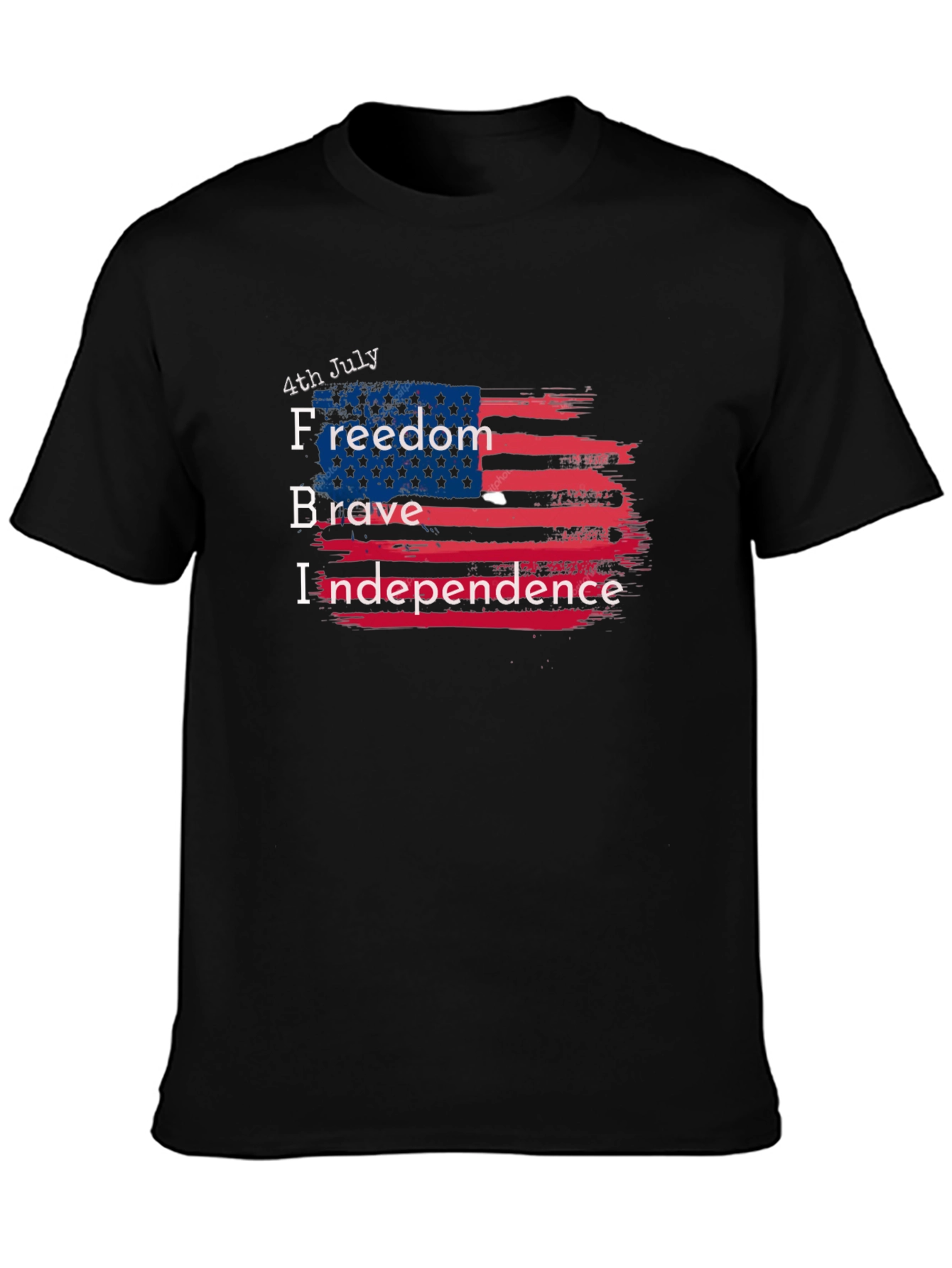 Patriotic 4th July T-Shirt: Freedom Brave Independence Design