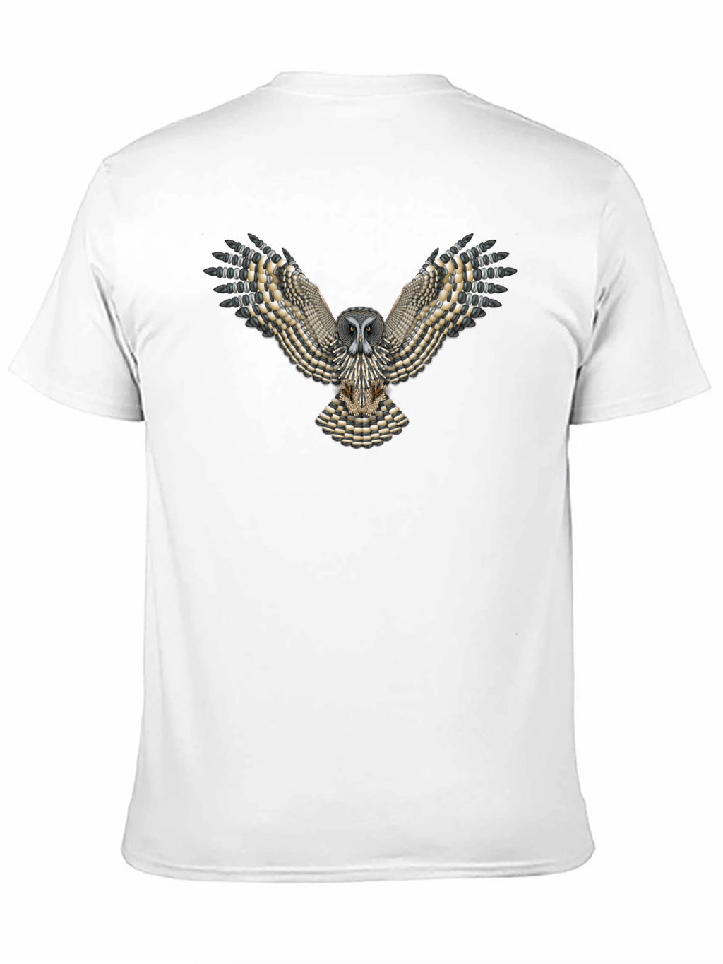 Owl Graphic Print Mens Black T-Shirt