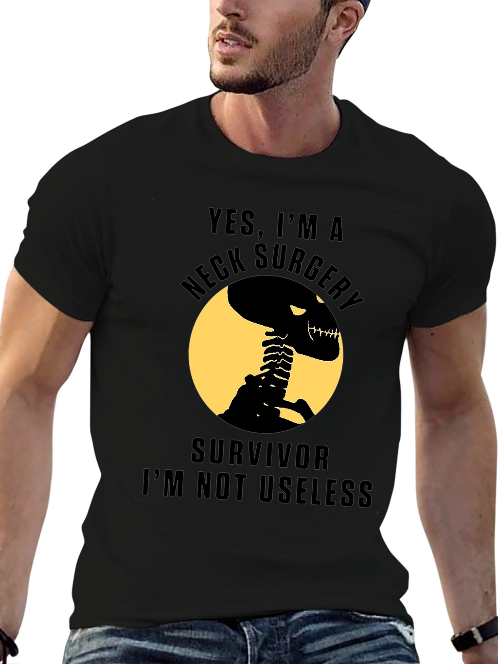 Neck Surgery Survivor Skeleton T-Shirt