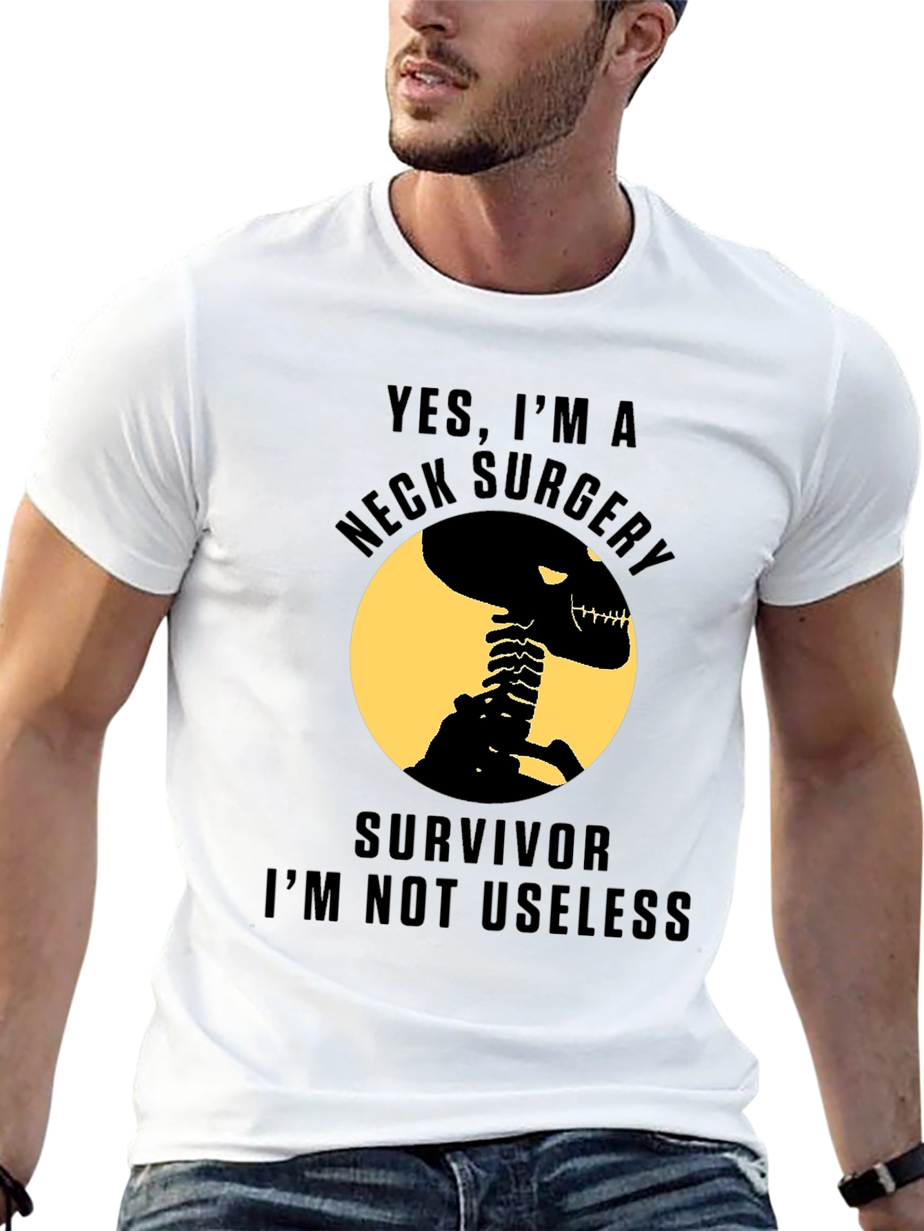Neck Surgery Survivor Skeleton T-Shirt