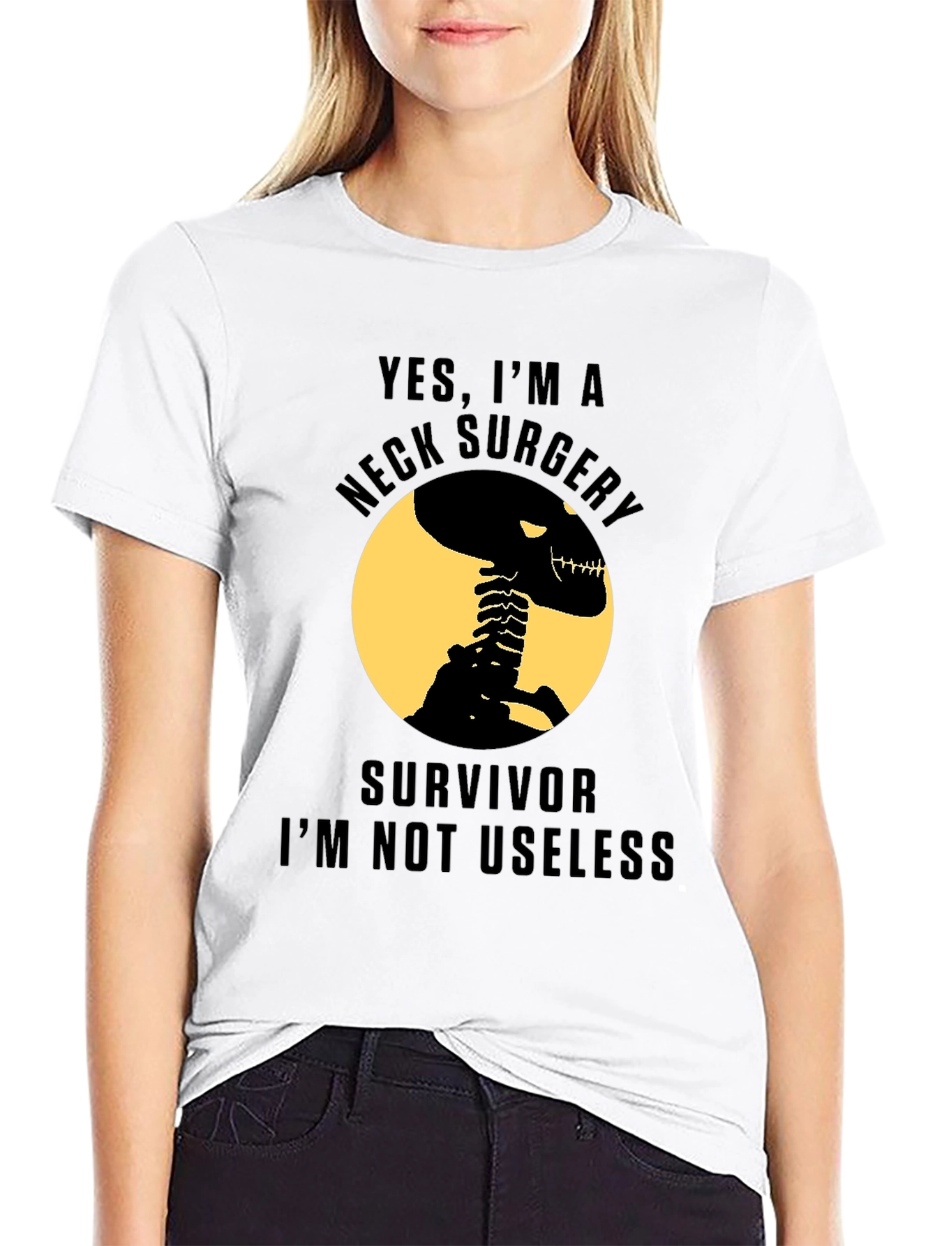 Neck Surgery Survivor Skeleton T-Shirt