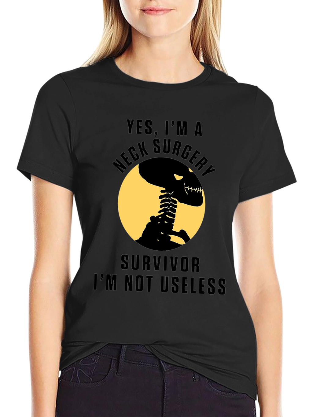 Neck Surgery Survivor Skeleton T-Shirt