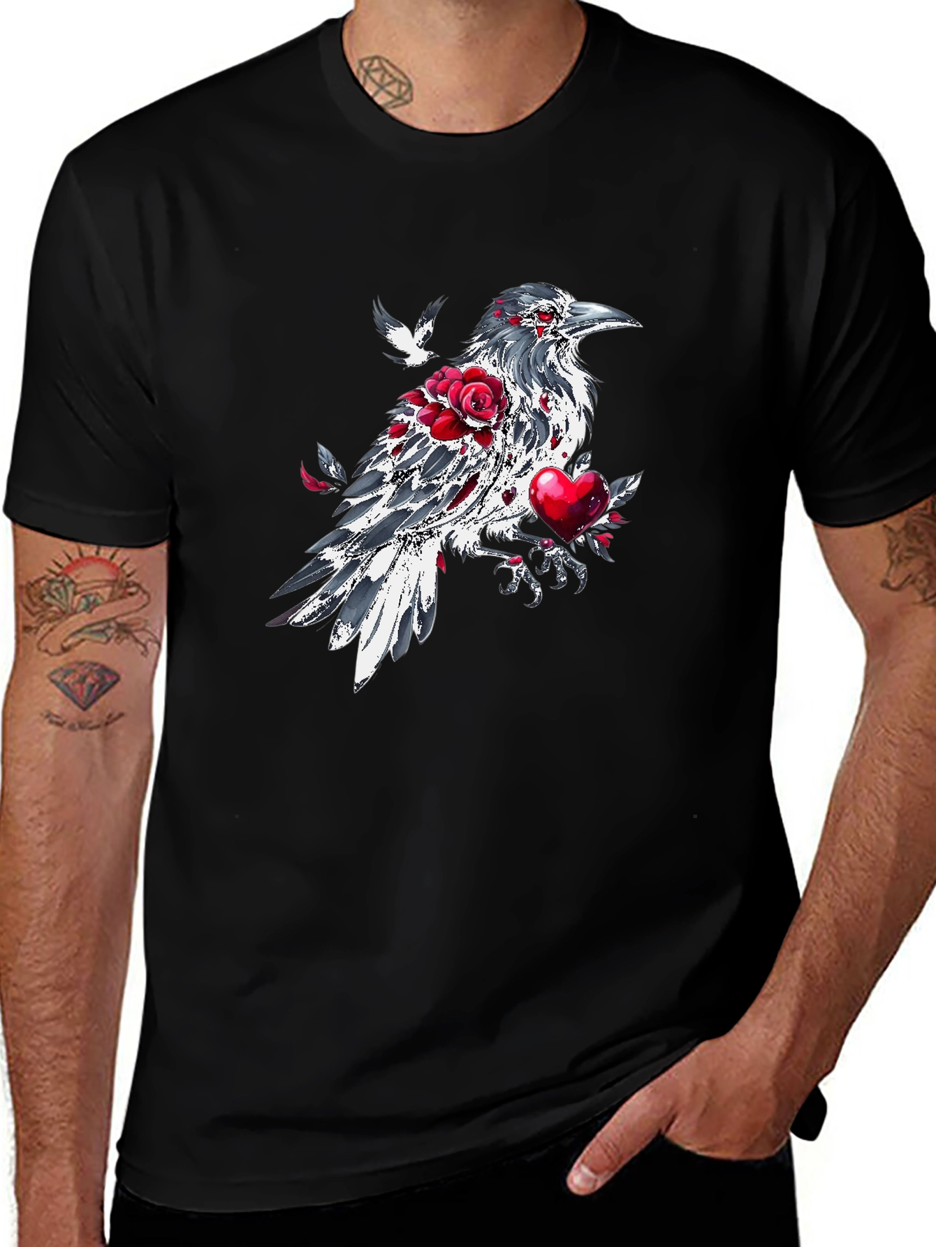 Raven and Roses Graphic Tee
