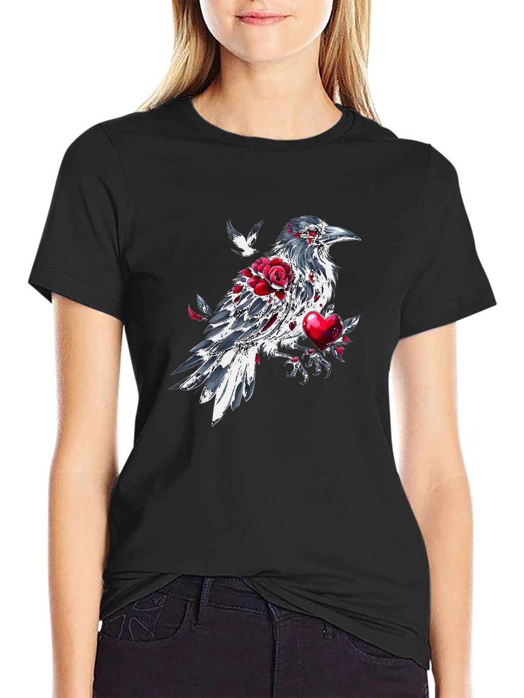 Raven and Roses Graphic Tee