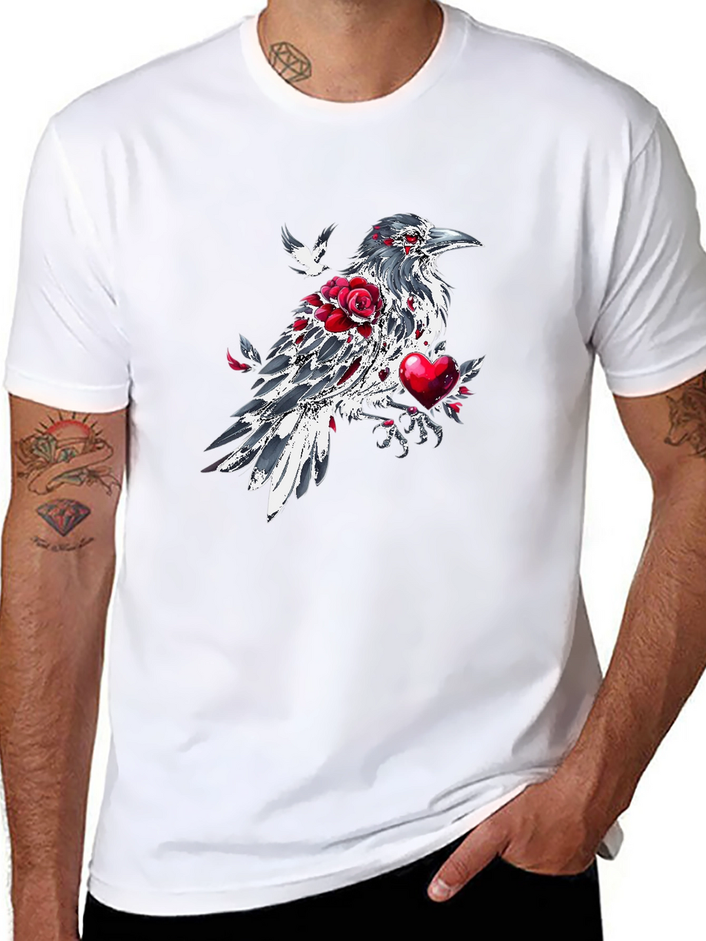Raven and Roses Graphic Tee