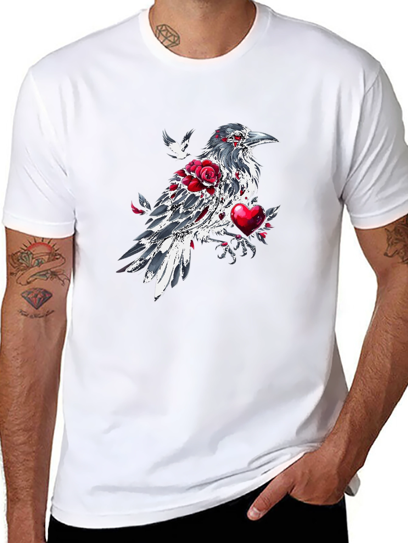 Raven and Roses Graphic Tee