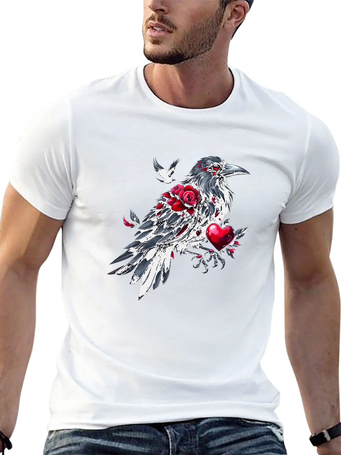 Raven and Roses Graphic Tee