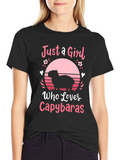 Just a Girl Who Loves Capybaras T-Shirt