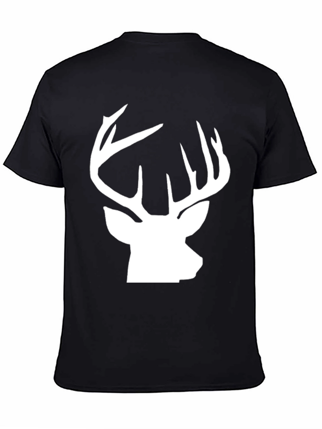 Deer Head Graphic Tee - Black Casual Shirt
