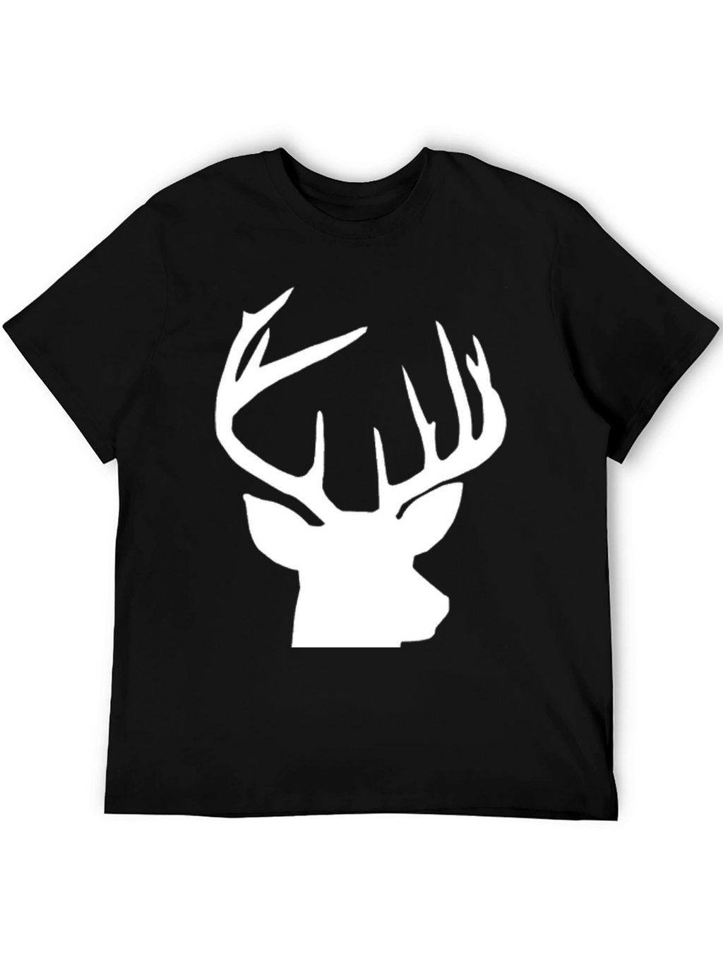 Deer Head Graphic Tee - Black Casual Shirt