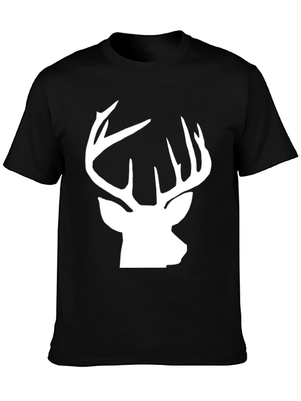 Deer Head Graphic Tee - Black Casual Shirt