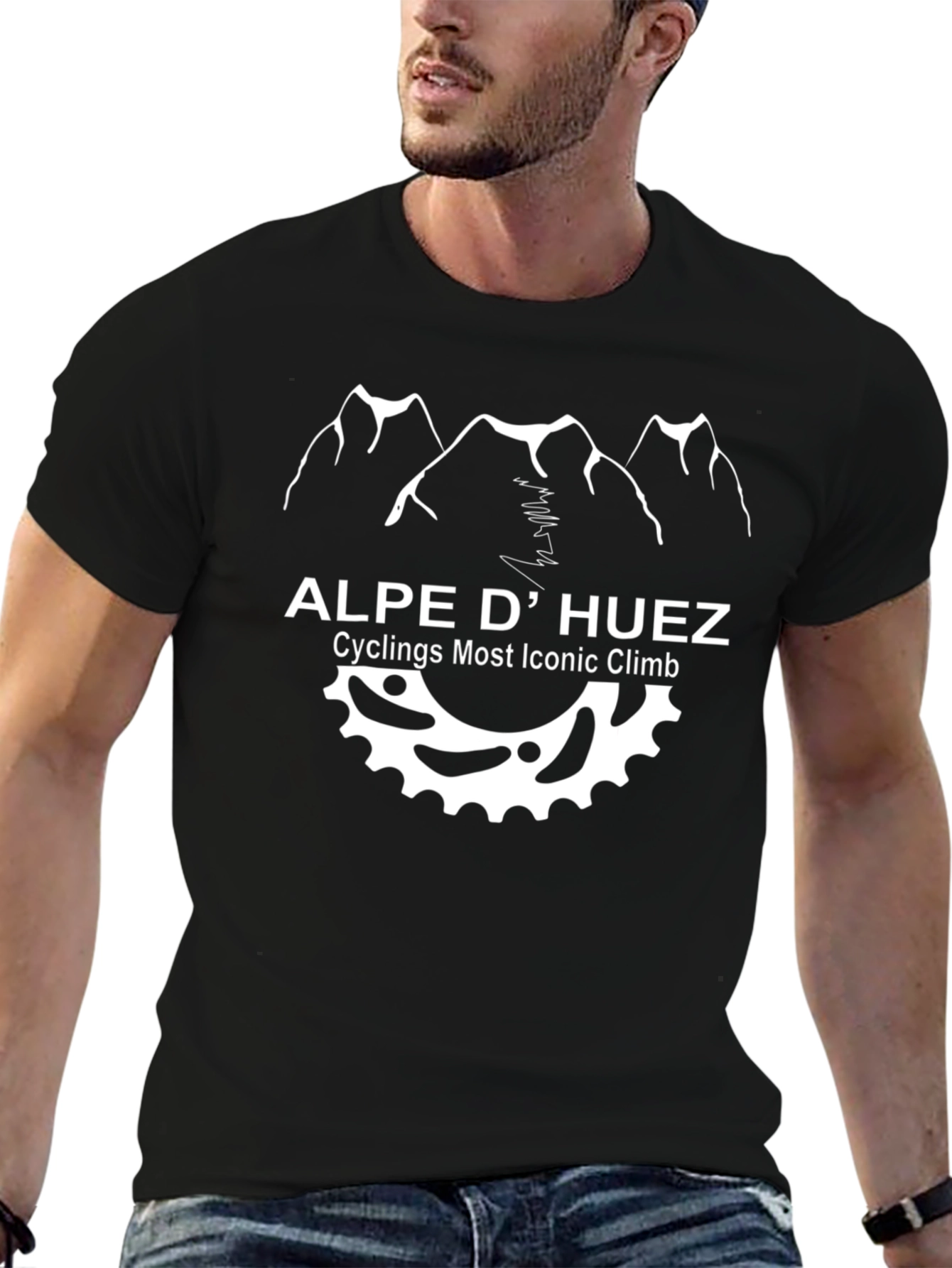 Alpe D Huez Cycling T-Shirt - Iconic Climb Design