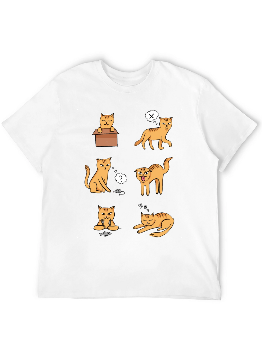 Funny Cat Graphic T-Shirt - Black