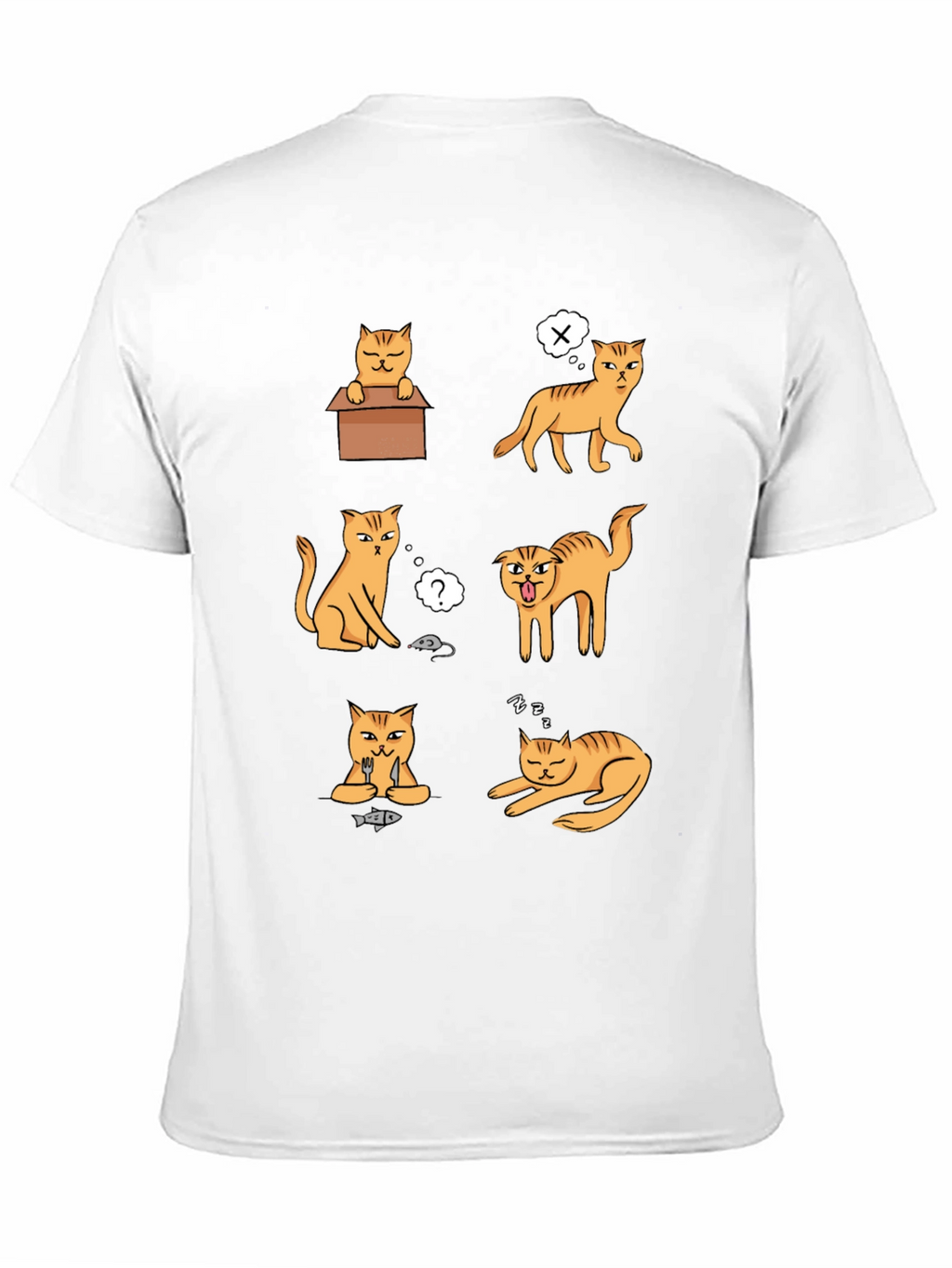 Funny Cat Graphic T-Shirt - Black
