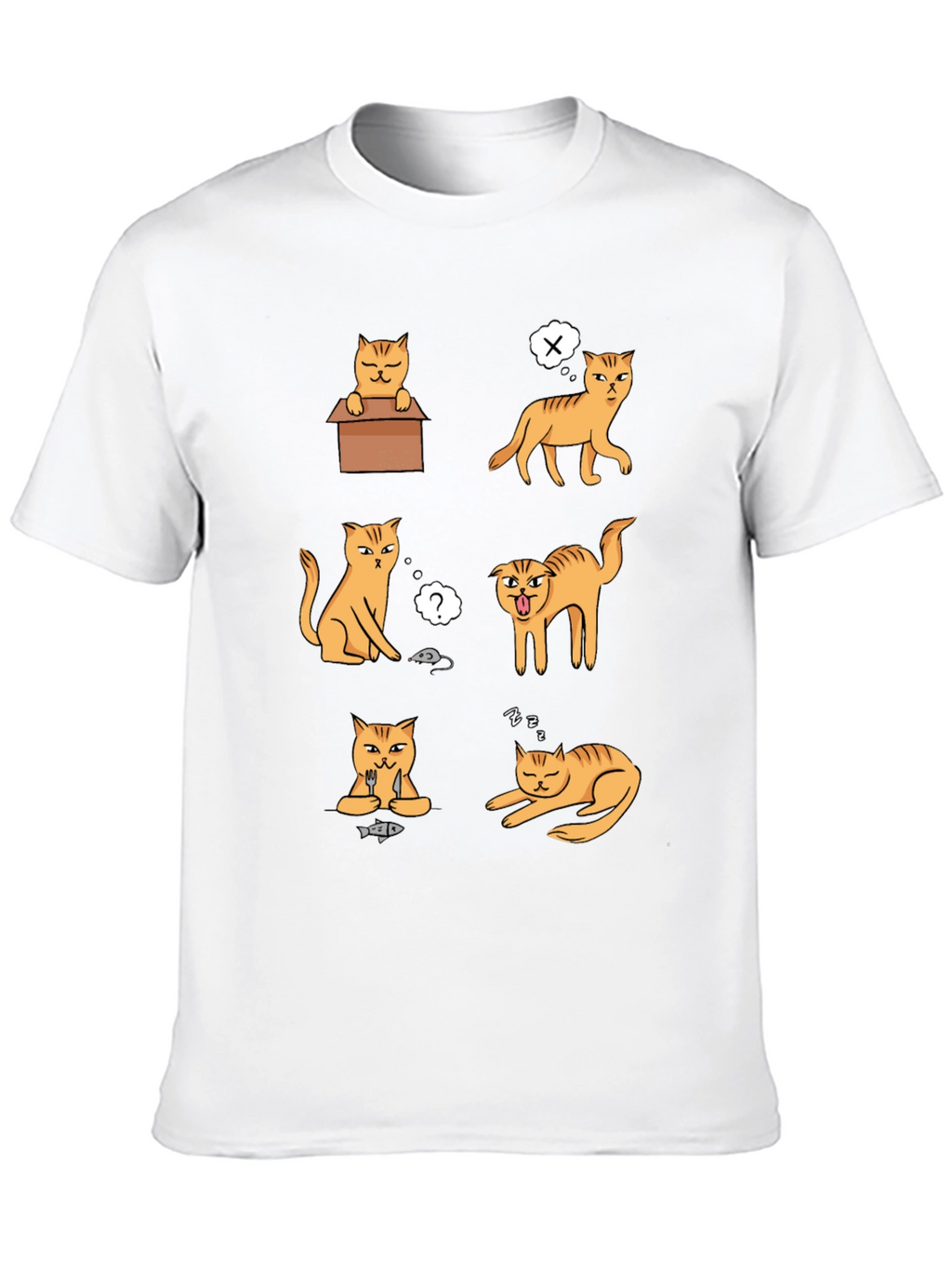 Funny Cat Graphic T-Shirt - Black
