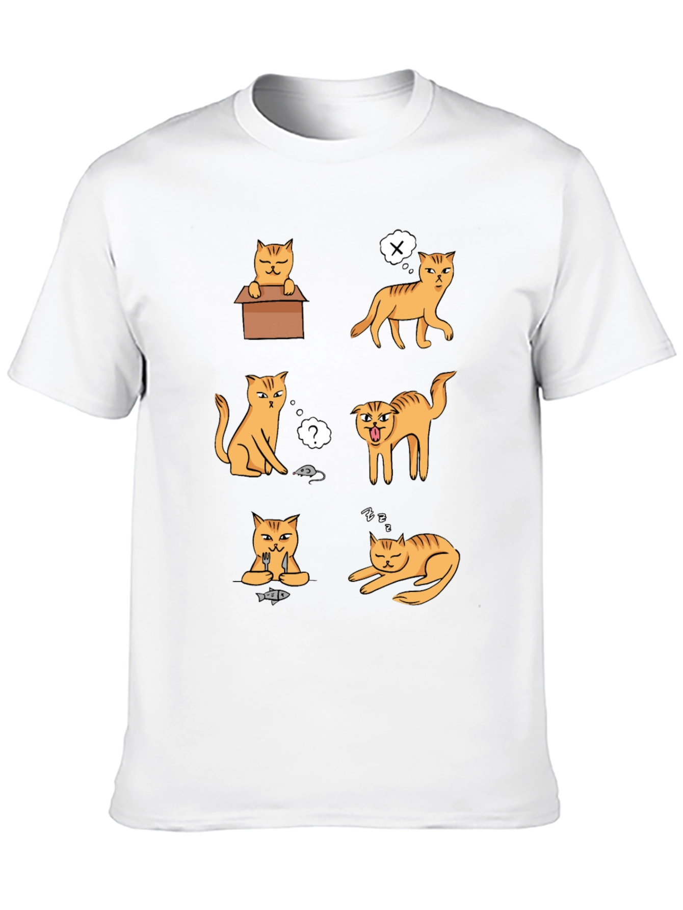Funny Cat Graphic T-Shirt - Black