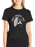 Walk Breathe Hope Lung Cancer Awareness T-Shirt