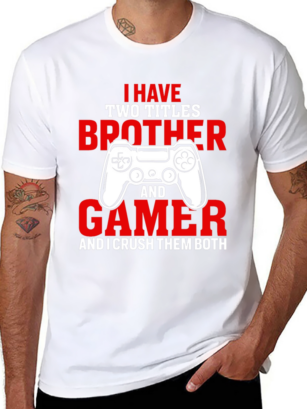 Gamer Brother T-Shirt - Crush Them Both
