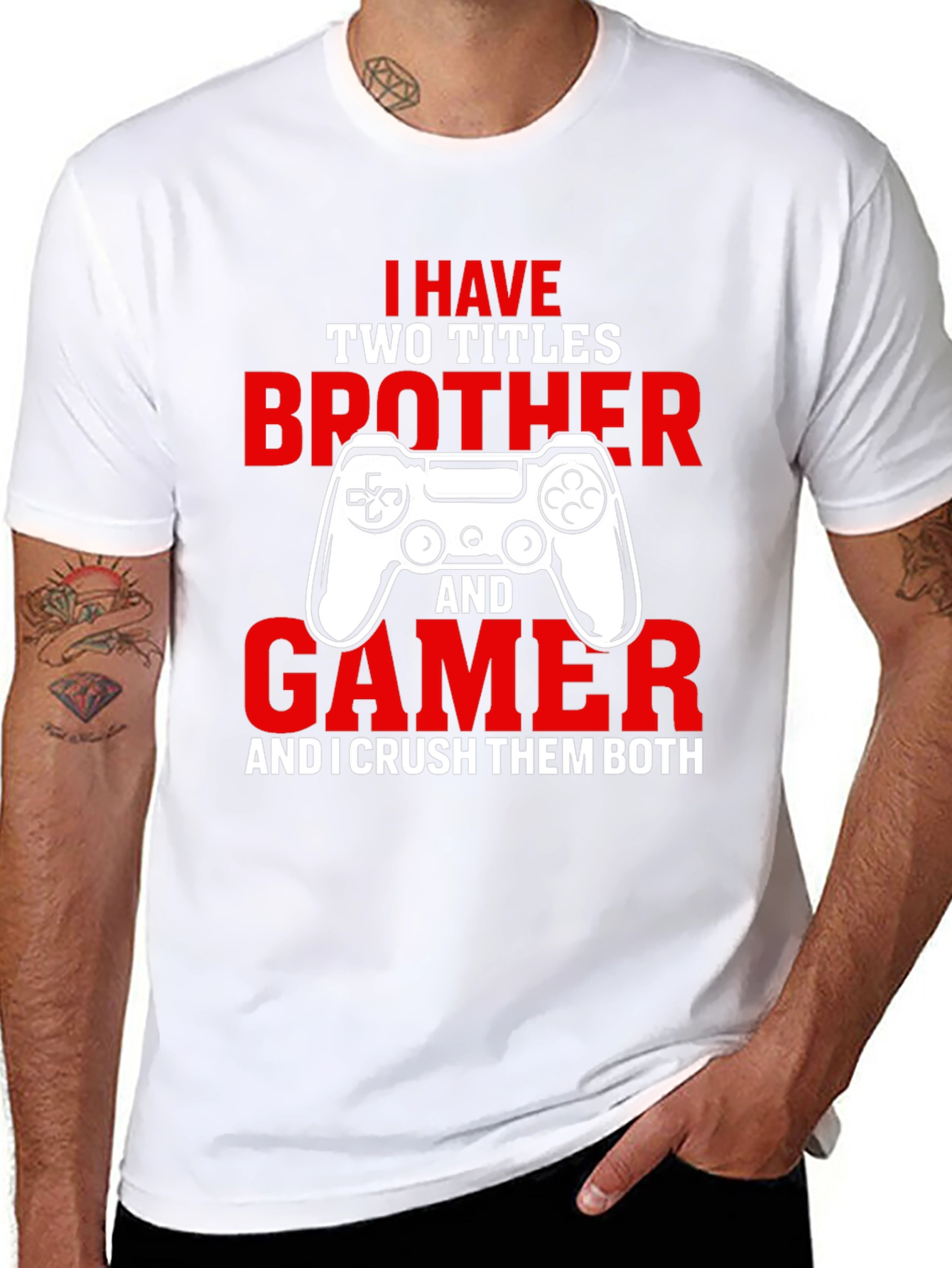 Gamer Brother T-Shirt - Crush Them Both