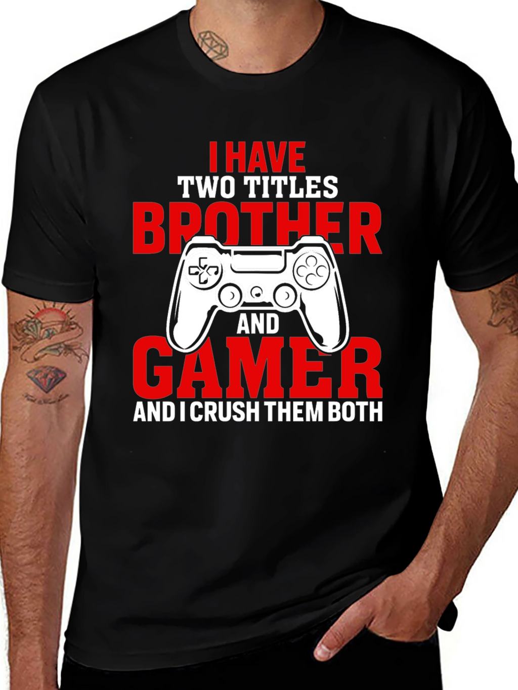 Gamer Brother T-Shirt - Crush Them Both