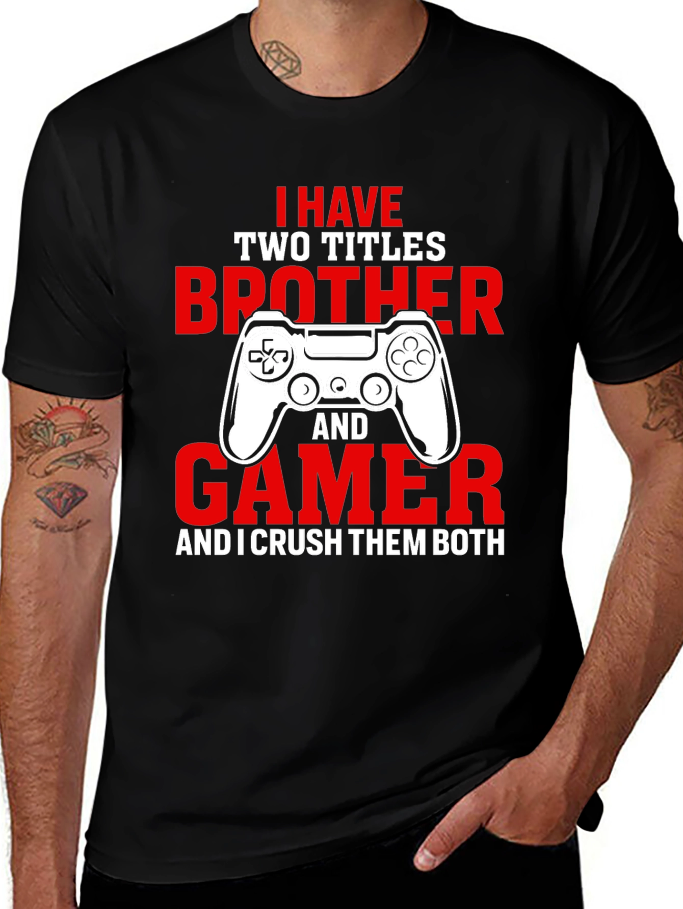 Gamer Brother T-Shirt - Crush Them Both