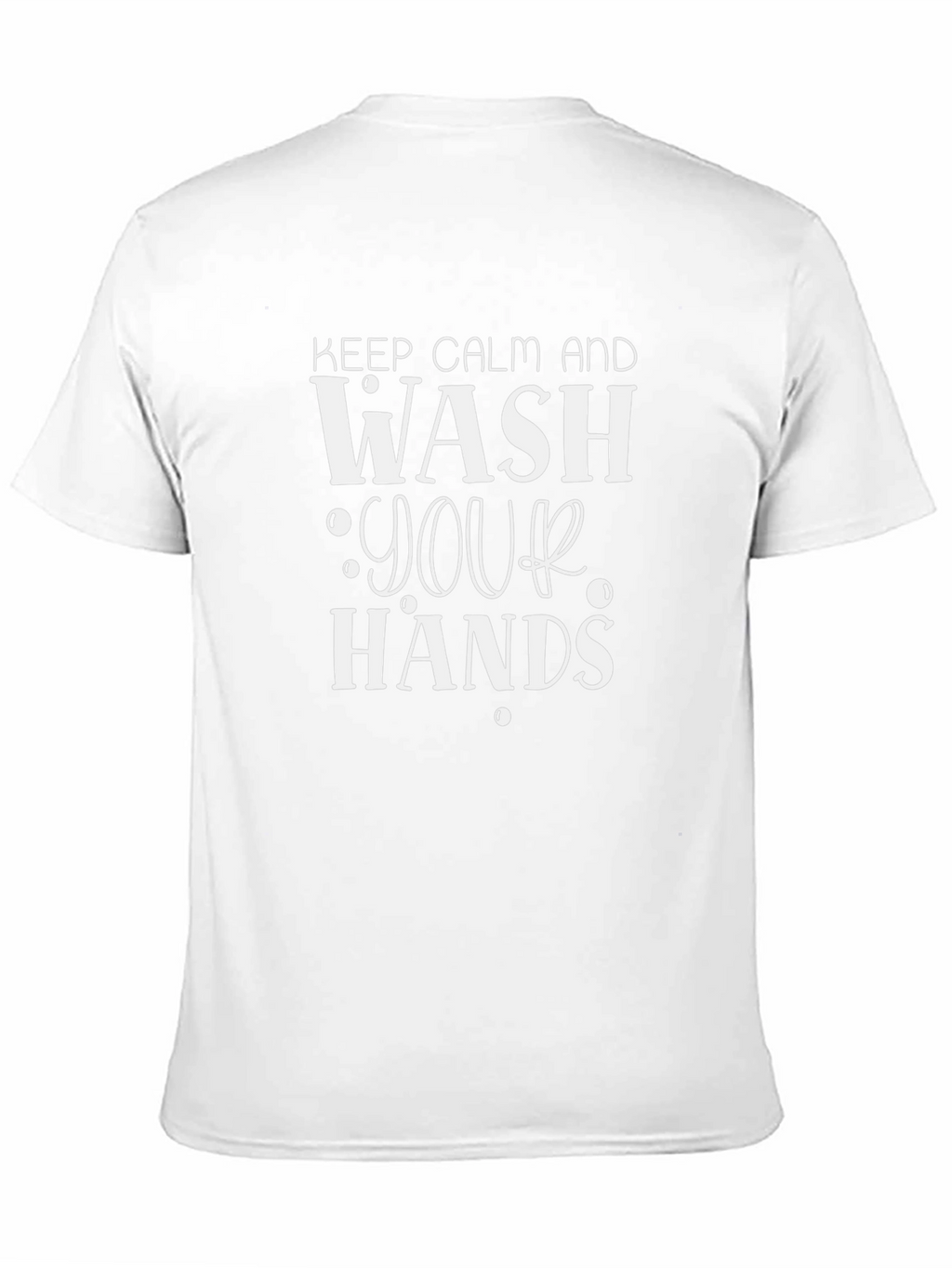 Keep Calm Wash Hands Black T-Shirt