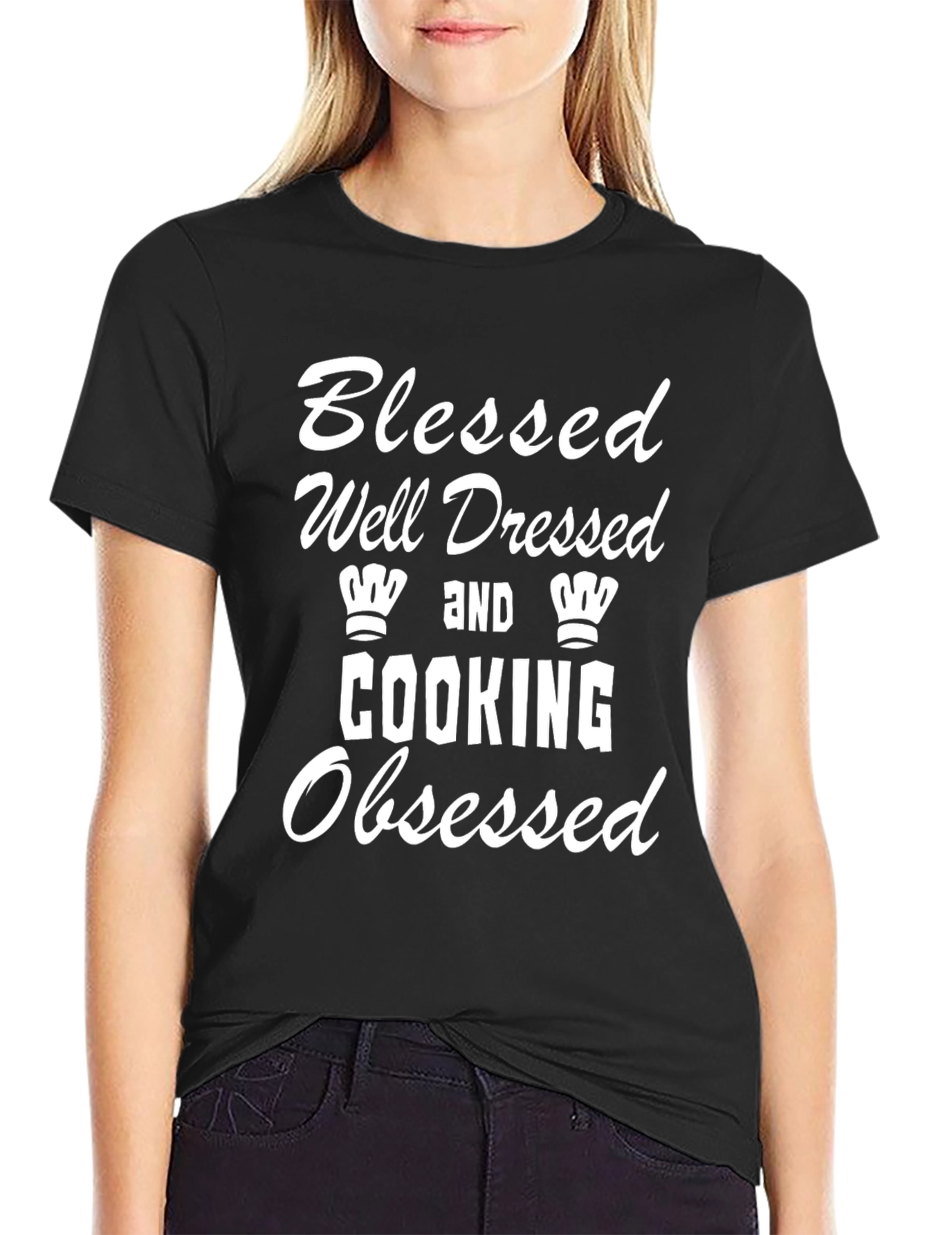 Blessed Well Dressed Cooking Obsessed T-Shirt