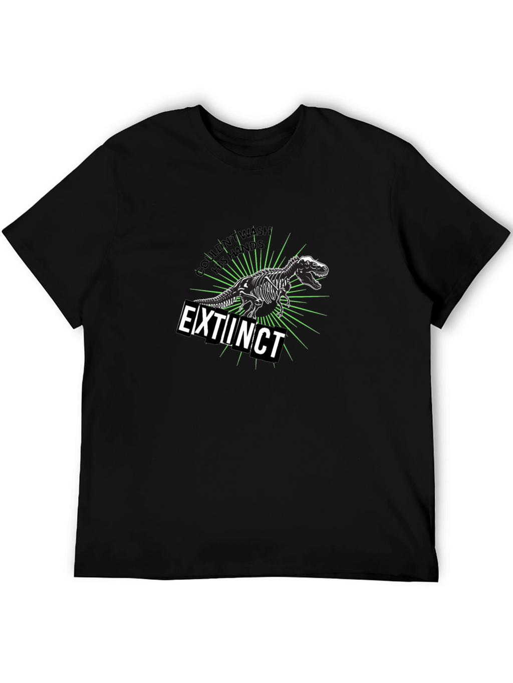 Extinct Dinosaur Graphic T-Shirt - Black