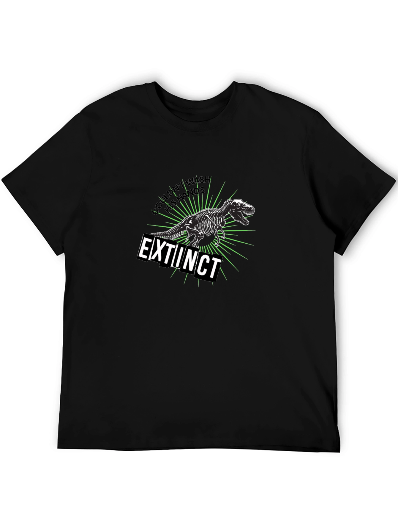 Extinct Dinosaur Graphic T-Shirt - Black