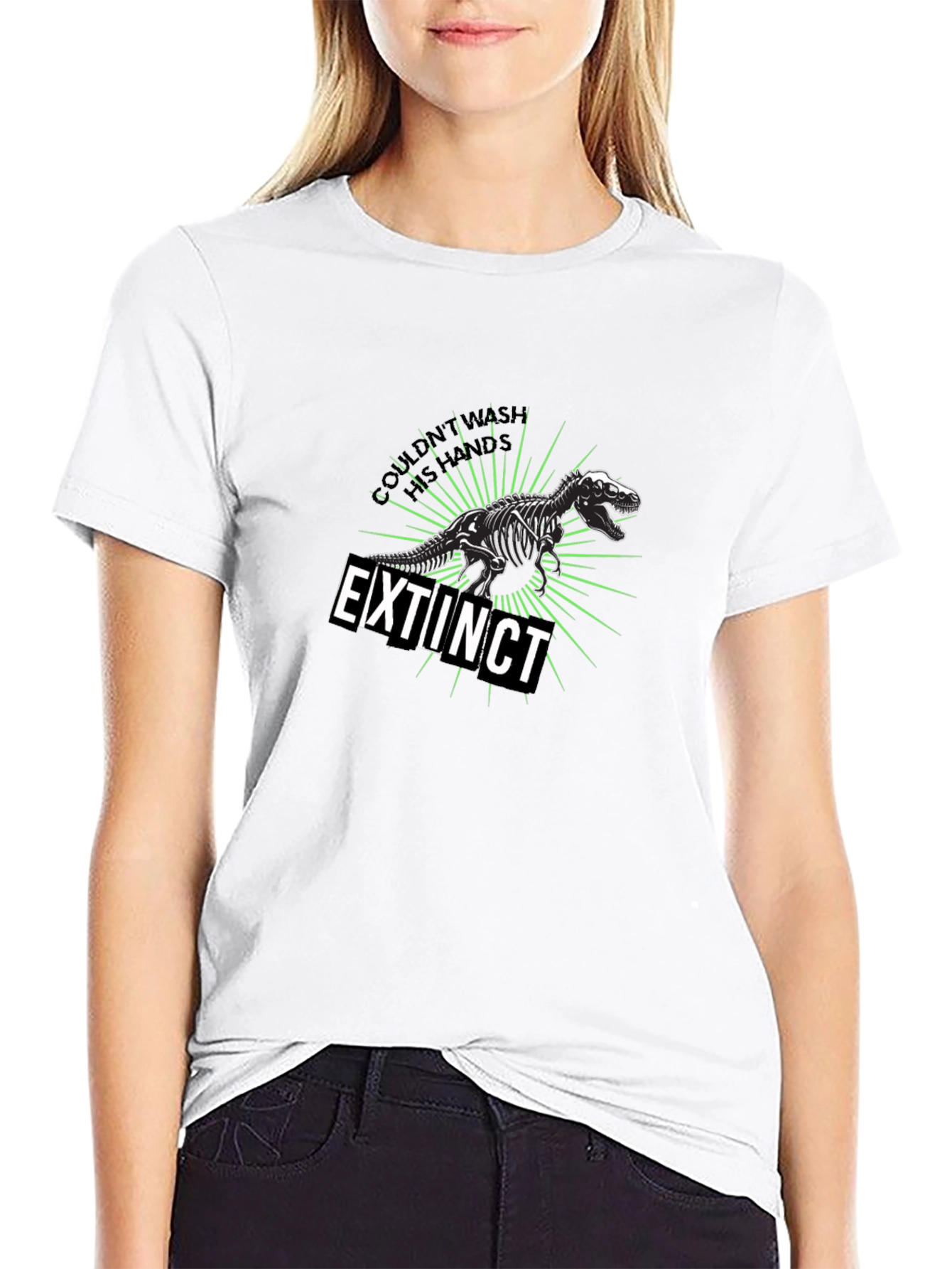 Extinct Dinosaur Graphic T-Shirt - Black