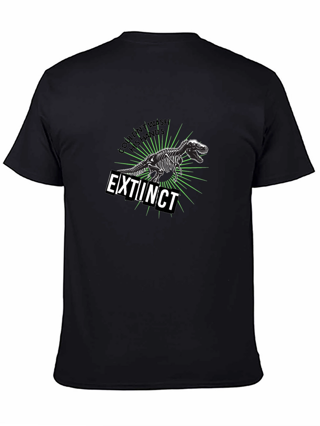 Extinct Dinosaur Graphic T-Shirt - Black