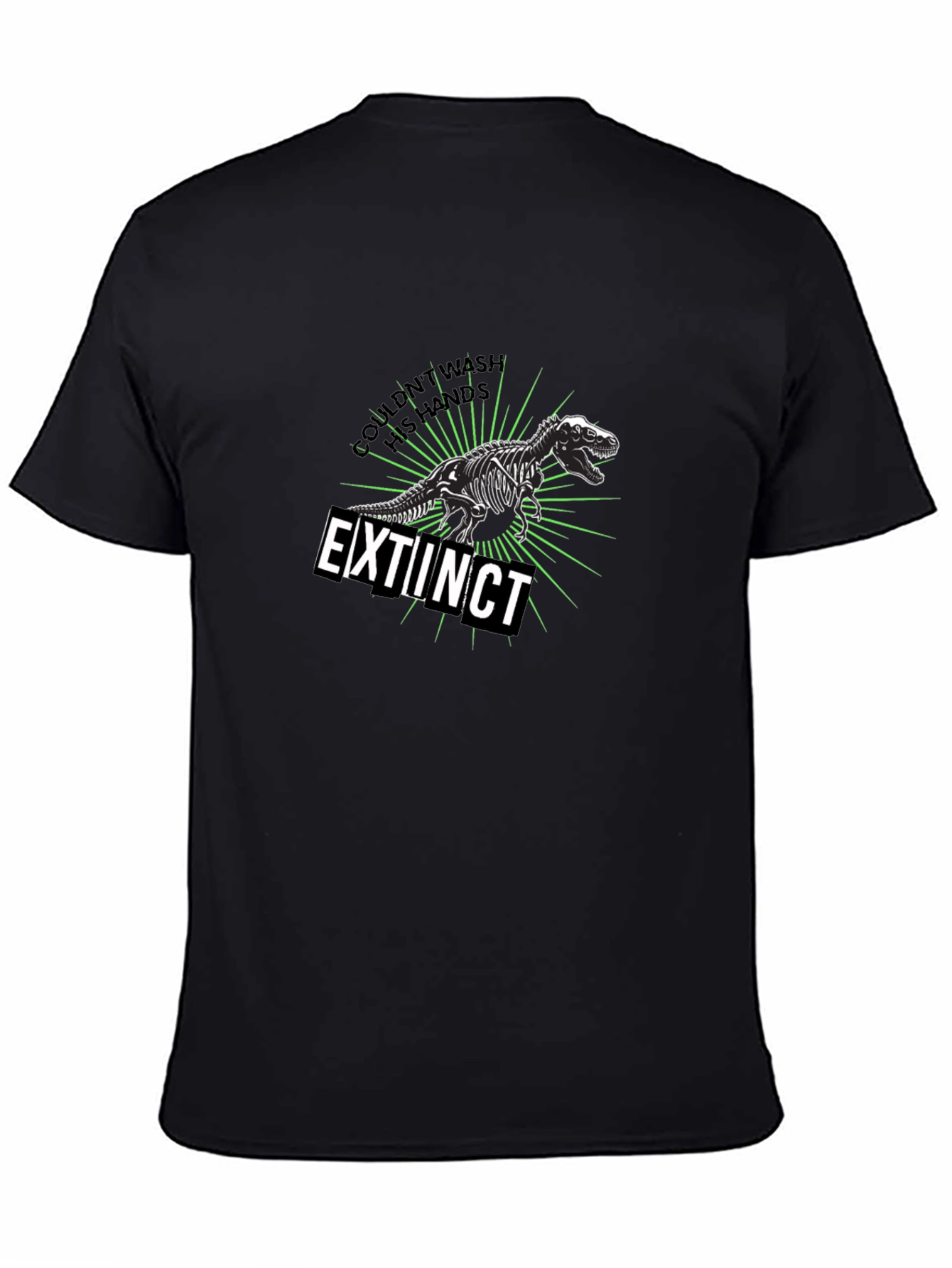 Extinct Dinosaur Graphic T-Shirt - Black