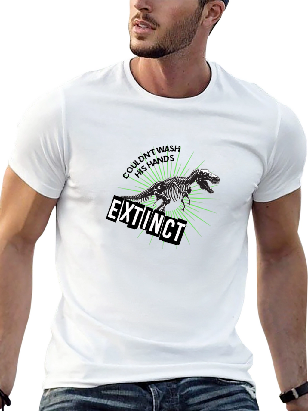 Extinct Dinosaur Graphic T-Shirt - Black