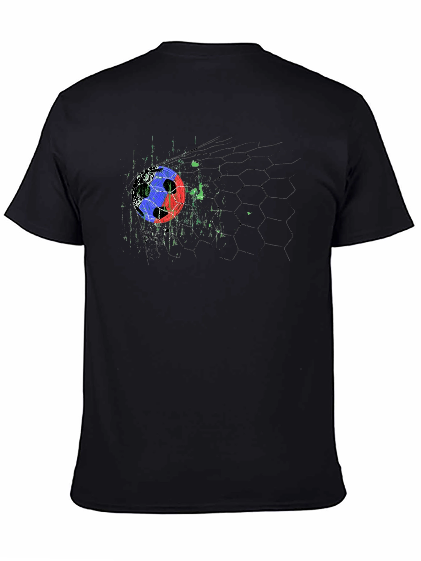 Soccer Goal Graphic Black T-Shirt