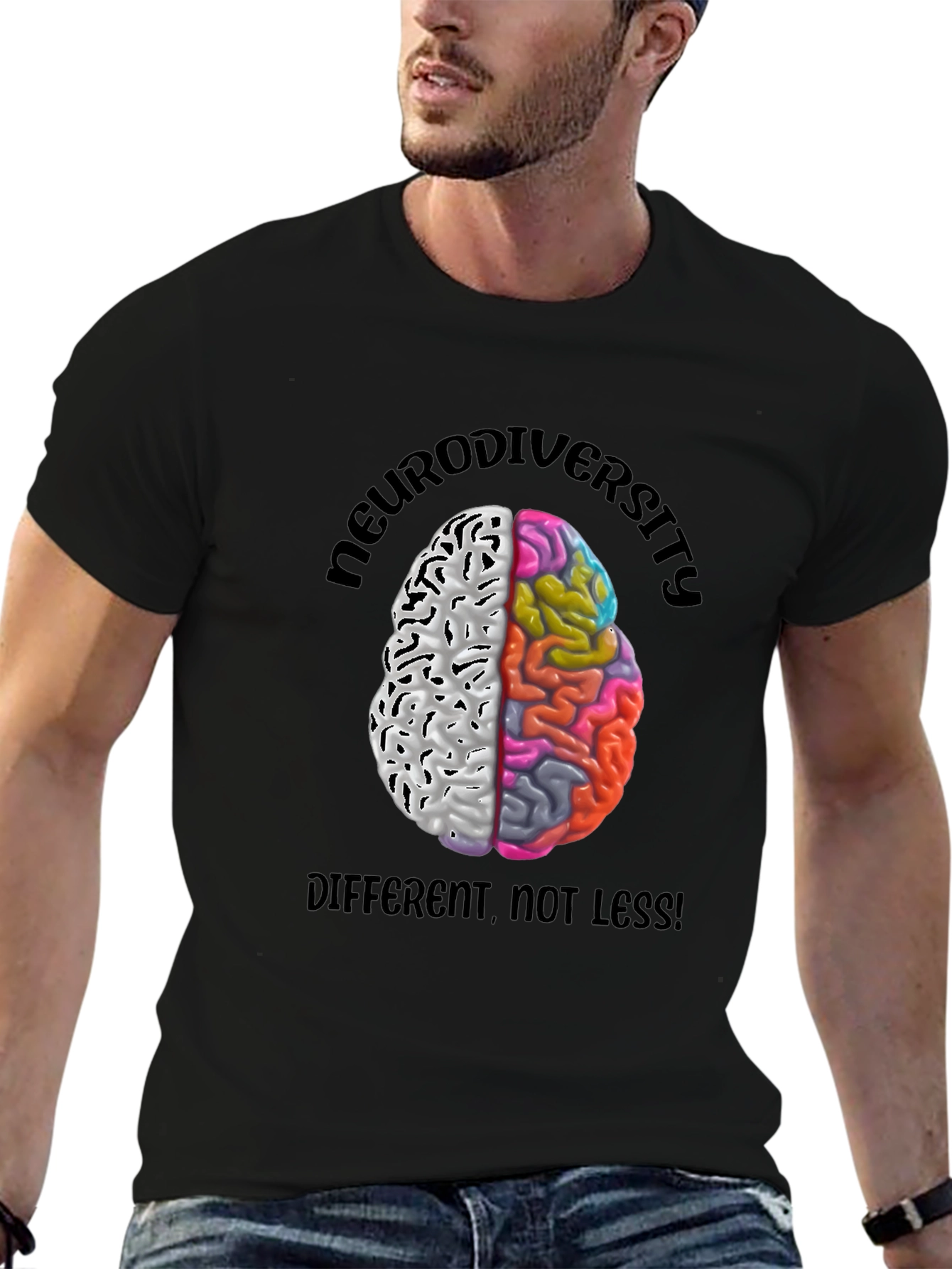 Neurodiversity Brain T-Shirt: Different Not Less!